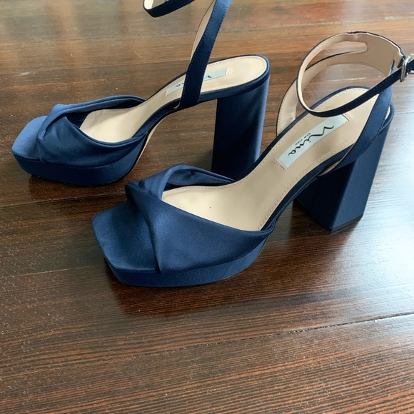 NINA blue platform sandals - Picture 3 of 6